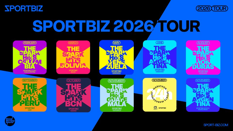 SPORTBIZ TOUR 2026: IGNITING WHAT’S NEXT

SPORTBIZ is getting ready for a 2026 that will take our ecosystem across new destinations and new opportunities.

A year that will open doors, strengthen our global presence, and connect the industry like never before.

This is the spark.