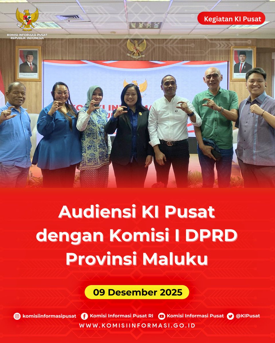 KIPusat's tweet image. Komisioner KI Pusat, Rospita Vici Paulyn menerima audiensi dari Komisi 1 DPRD Provinsi Maluku. 9/12/25

#audiensi 
#KIPusat 
#KeterbukaanInformasiPublik