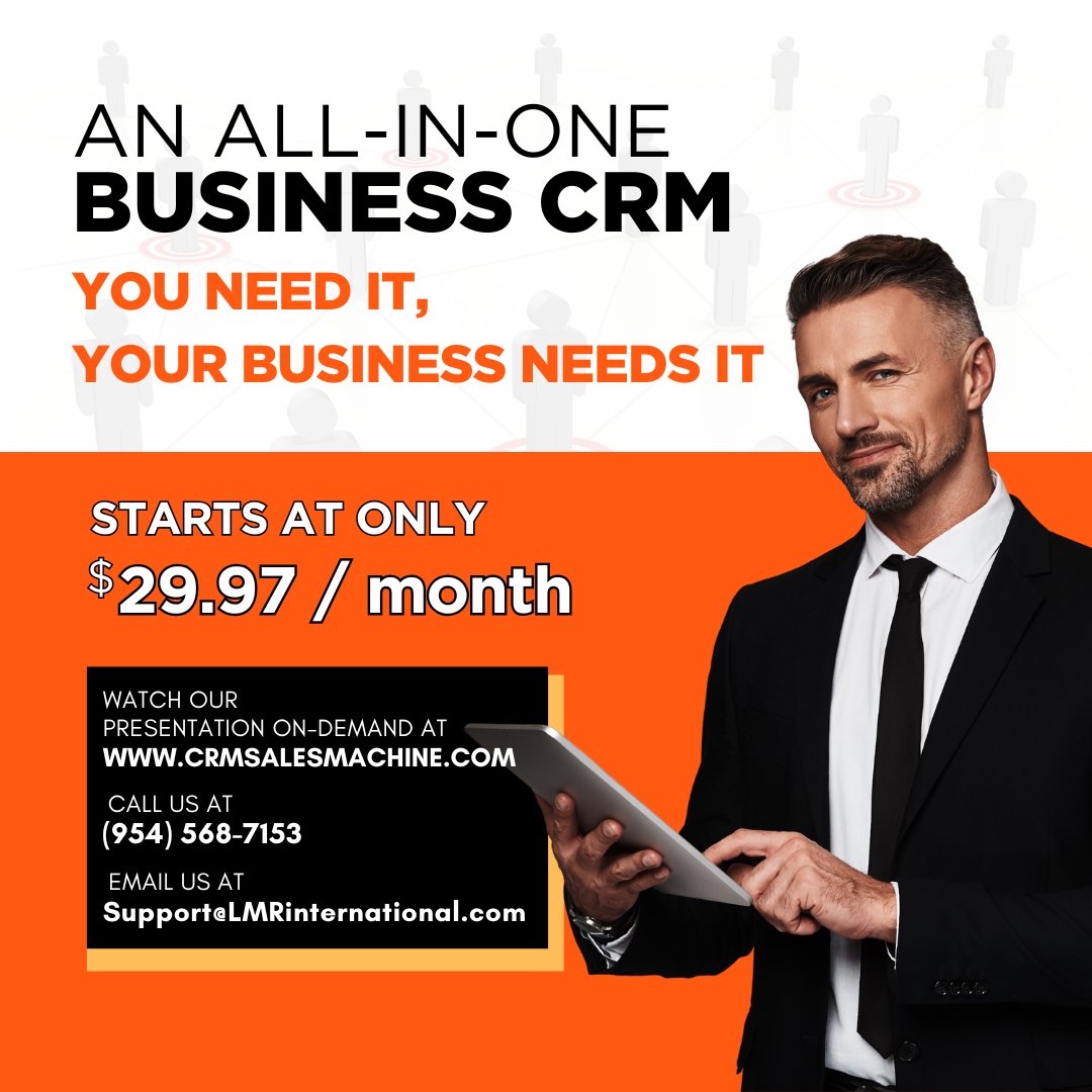 LMRINTL's tweet image. Struggling to manage leads, clients, and follow-ups?
You don’t need more tools — you need ONE powerful system.

Learn more at CRMSALESMACHINE.COM

#CRMSalesMachine #CRM #BusinessAutomation #SalesTools #ClientPortal #LeadManagement #EntrepreneurLife #SmallBusinessCRM