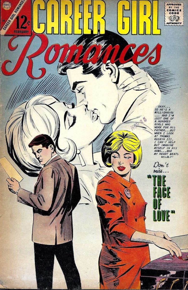 Daily Dick Giordano Romamce Cover! Feb., 1967 Charlton Giordano inks #DickGiordano #romancecomic #comicbook