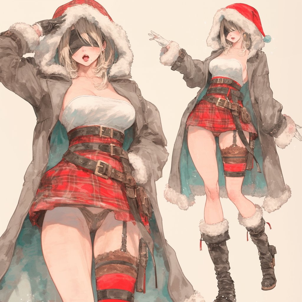 2B is getting ready for Christmas. #NieRAutomata #NieR #2B #fanart