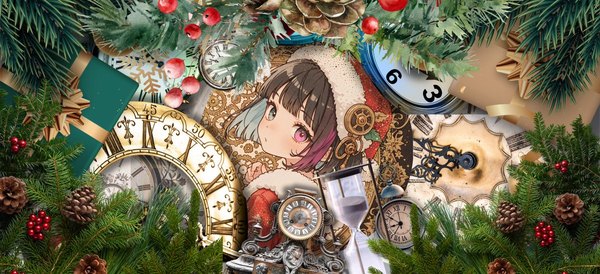 chronolink2025's tweet image. 雑ですが、やっとヘッダーとアイコン変えました🎄