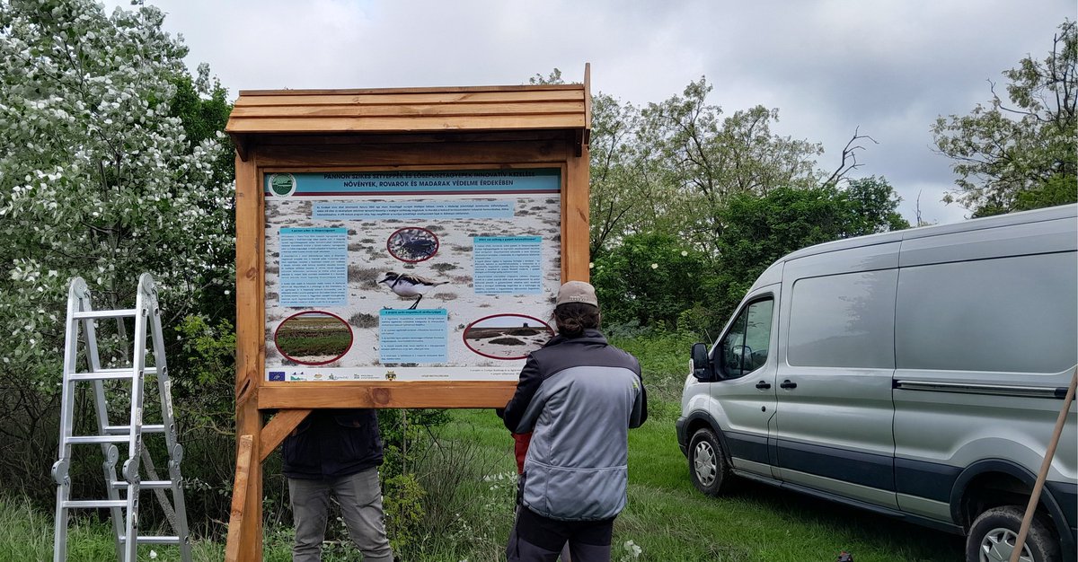 LIFEforBUGSand1's tweet photo. We have installed information boards to demonstrate the project activities and the natural values of the area.
#lifeforbugsandbirds #természetvédelem #natureconservation #biodiversity #LIFEprogramme #LIFEproject #LIFEprojects #EUBiodiversity #Natura2000 @LIFEprogramme https://t.co/CfRNWl9cAd
