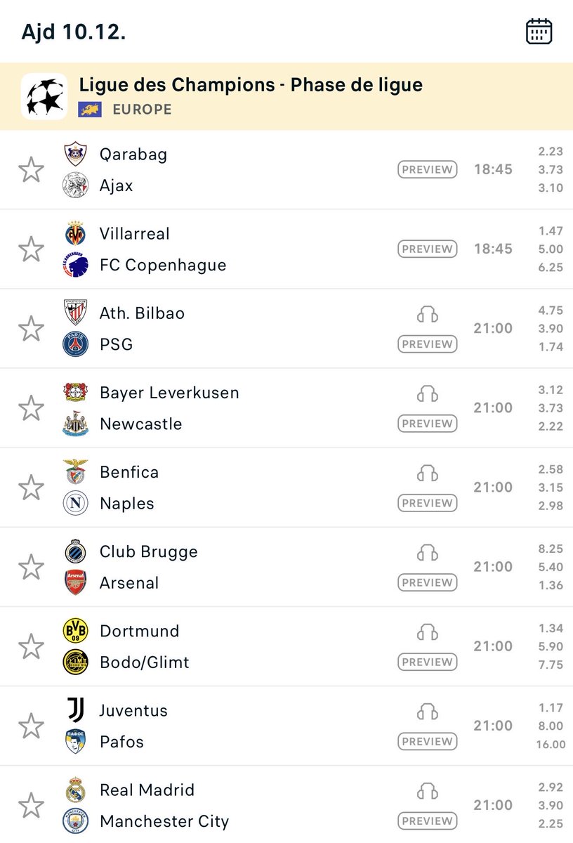 👉 2.000€ à l’un d’entre vous parmi les RT/Likes si un seul match finit 0-0

#LDC #liguedeschampions