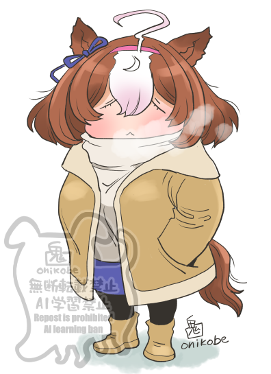 メイショウドトウ(ウマ娘) 「冬のモコモコドトウさん」|鬼頭（おにこべ）りんのイラスト