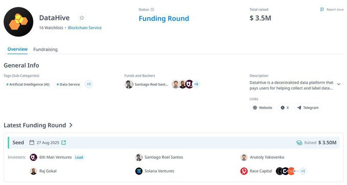 FOE_845's tweet photo. 🚨NEW EARLY AIRDROP (ZERO INVESTMENT) !

@datahiveai Extension 

Fund Raised: [ $3.5M ]
Cost : Free
Potential reward: Upto $300

Step by step guide https://t.co/ToVxXoGwzZ https://t.co/xwljPBMvF4