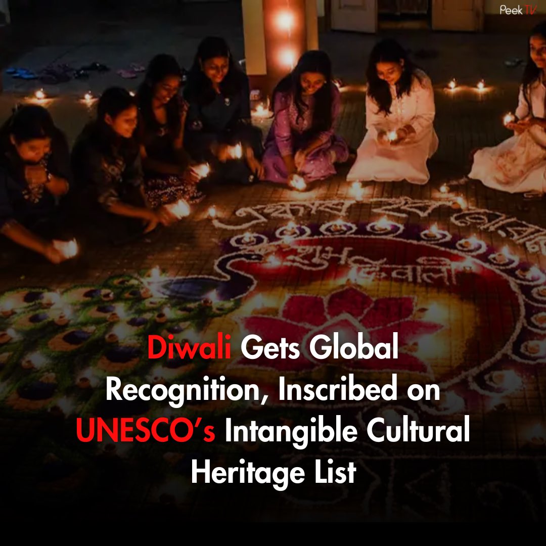 PeekTV_in's tweet image. Festival of Lights - Diwali - has been added to the UNESCO Intangible Cultural Heritage list, a move that brings global recognition to one of the country’s oldest and most celebrated festivals. 

#PeekTV #Diwali #UNESCO #IndianCulture #Modi #GlobalIndia