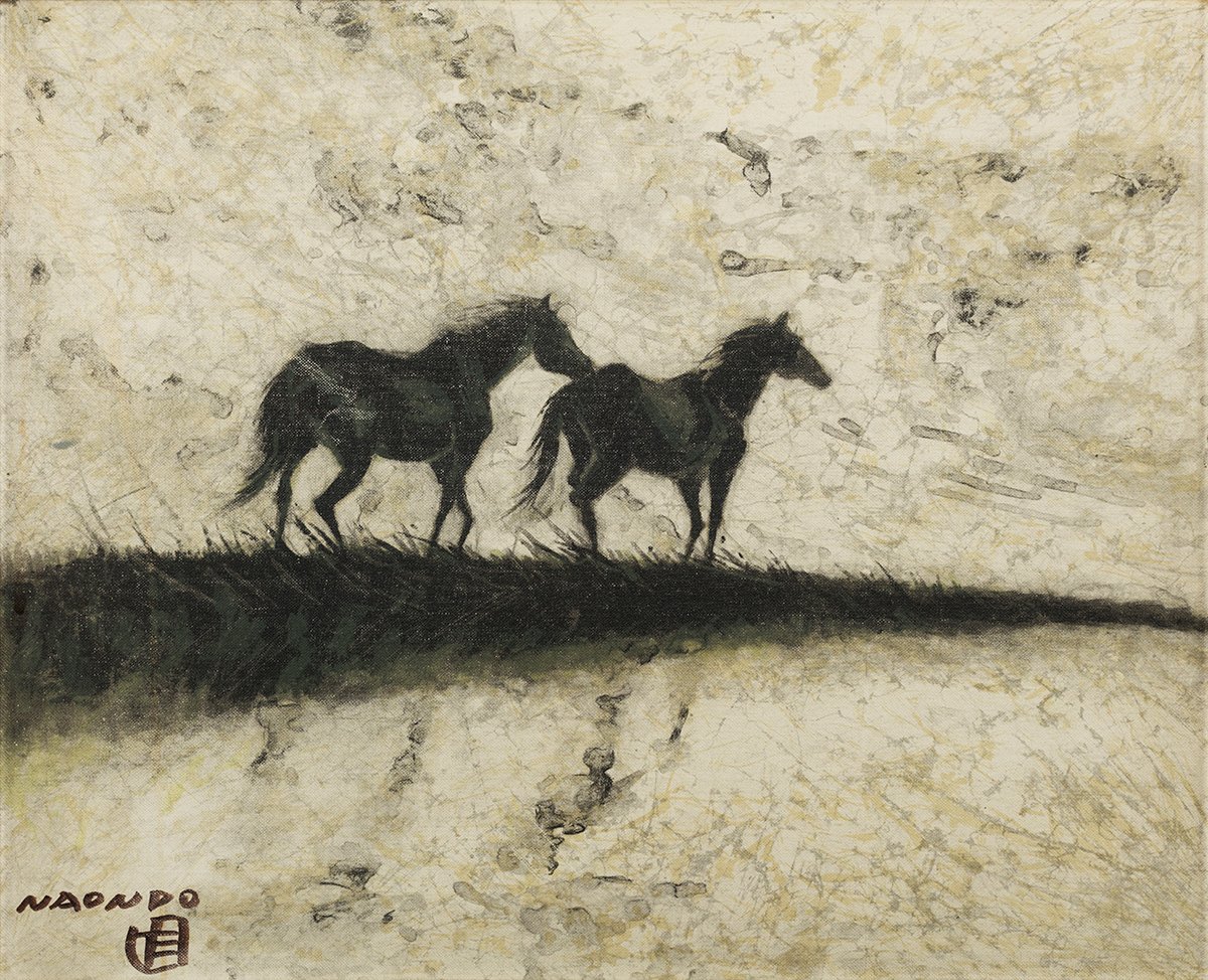 馬の画 干支コレ 作品紹介】#上田市立美術館（サントミューゼ）《野生馬》 現