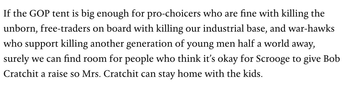 A devastating takedown from <a href="/rachelbovard/">Rachel Bovard</a> of Henry Olsen's very bad attempted hit job on <a href="/scottyenor/">Scott Yenor</a> last week in the Atlantic. 

The sentence that delivers the biggest payload.