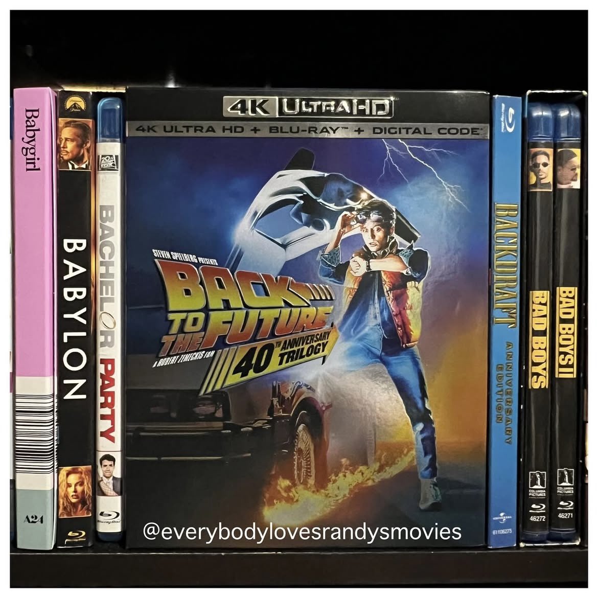 RandysMovies's tweet image. Movie(s): #BackToTheFuture (1985) / #BackToTheFuturePartII (1989) / #BackToTheFuturePartIII (1990)

Starring: #MichaelJFox #ChristopherLloyd #LeaThompson #CrispinGlover #ThomasFWilson #ClaudiaWells #JamesTolkan #MarcMcClure #WendieJoSperber #BillyZane / #ElisabethShue #Flea /