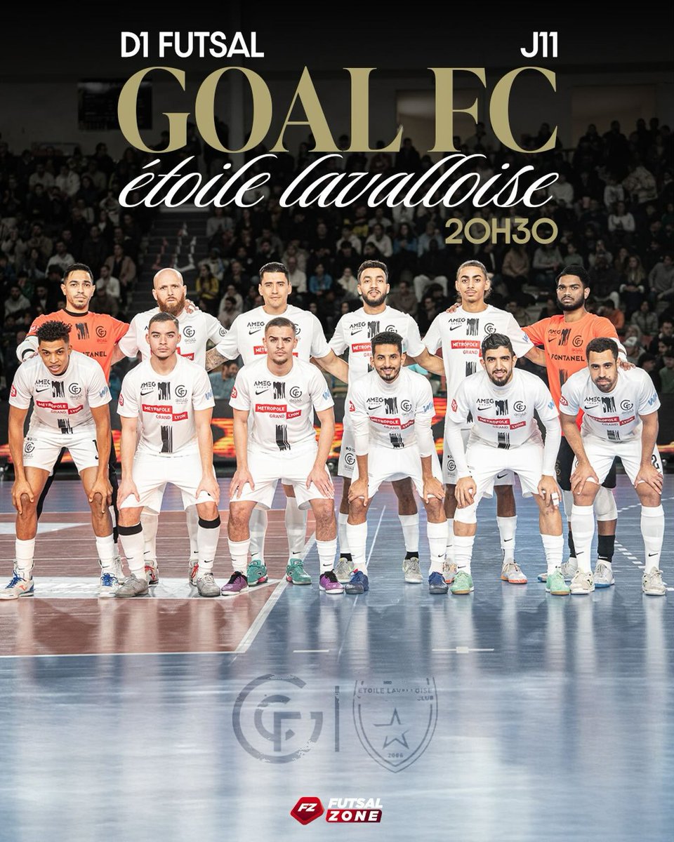 Il y a du très beau futsal ce soir à Neuville-sur-Saône, avec le remake de la dernière finale du chpt de France entre <a href="/GoalfutsalClub/">GOAL Futsal Club</a> et <a href="/ELFC_officiel/">Etoile Lavalloise Mayenne FC</a> Laval.

Un choc de D1 entre le 4e et le leader qualifié en Ligue des Champions.

Rdv au gymnase Rosa-Parks à 20h30