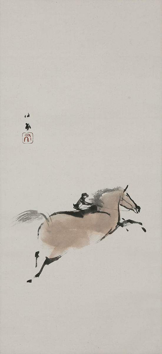 日本の名画　　箒に乗る人 干支コレ 作品紹介】#駿府博物館《猿乗駒》 「名人」と謳われた日本