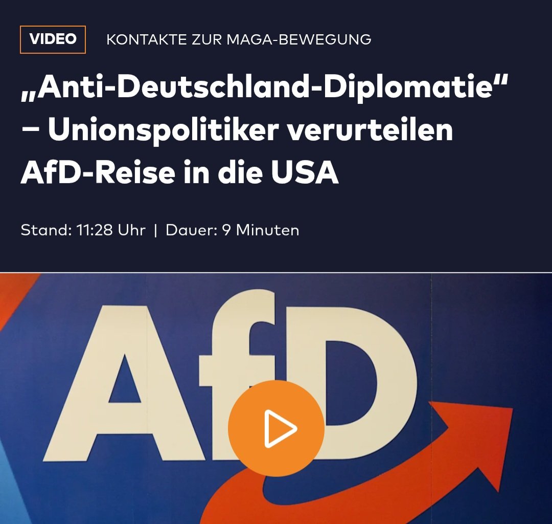 Ja, sie verurteilen die Reisen in die USA, die Reisen nach Russland, macht endlich was. Prüft das Verbotsverfahren.🙄