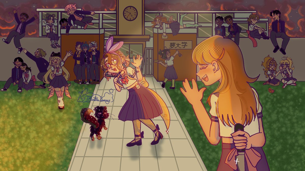☆.𖥔 ʚ𐔌՞. .՞𐦯ɞ ✎＿After classes ft. friends~🌟!!
#art #arte #illustration #ocart