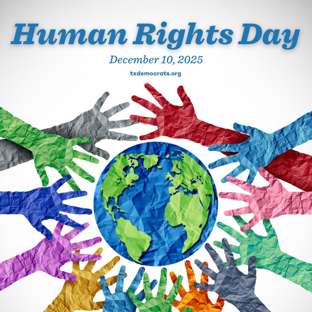 ErathDemocrats's tweet photo. December 10th commemorates the anniversary of the Universal Declaration of Human Rights. In Texas, we’re fighting every single day to make sure that every Texan that stands on our soil has basic human rights. #HumanRightsDay #Texas #TexasDemocrats https://t.co/KjCBtTECyj