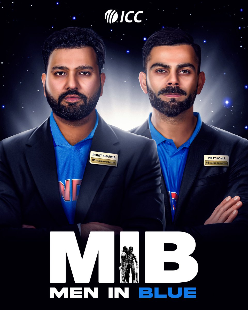 Two 𝙈𝙚𝙣 𝙞𝙣 𝘽𝙡𝙪𝙚 form one dominant duo atop the ICC Men's ODI Batters chart 🫡

Read more 👉 icc-cricket.com/news/kohli-con…