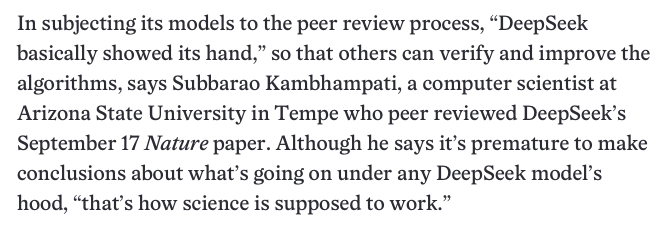 Conversei bastante com @punarpuli para este artigo da @ScienceNews sobre o @deepseek_ai R1 e alguns equívocos comuns sob