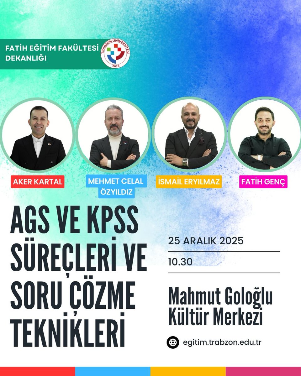 Sevgili Öğrencilerimiz ve Mezunlarımız,

AGS ve KPSS süreçlerini daha başarılı şekilde yürütebilmeniz için bu alanda Türkiye'nin en önemli eğitmenlerinden Aker Kartal, Mehmet Celal Özyıldız, İsmail Eryılmaz ve Fatih Genç hocalarımız sizlerle buluşuyor. Hepinizi bekleriz.