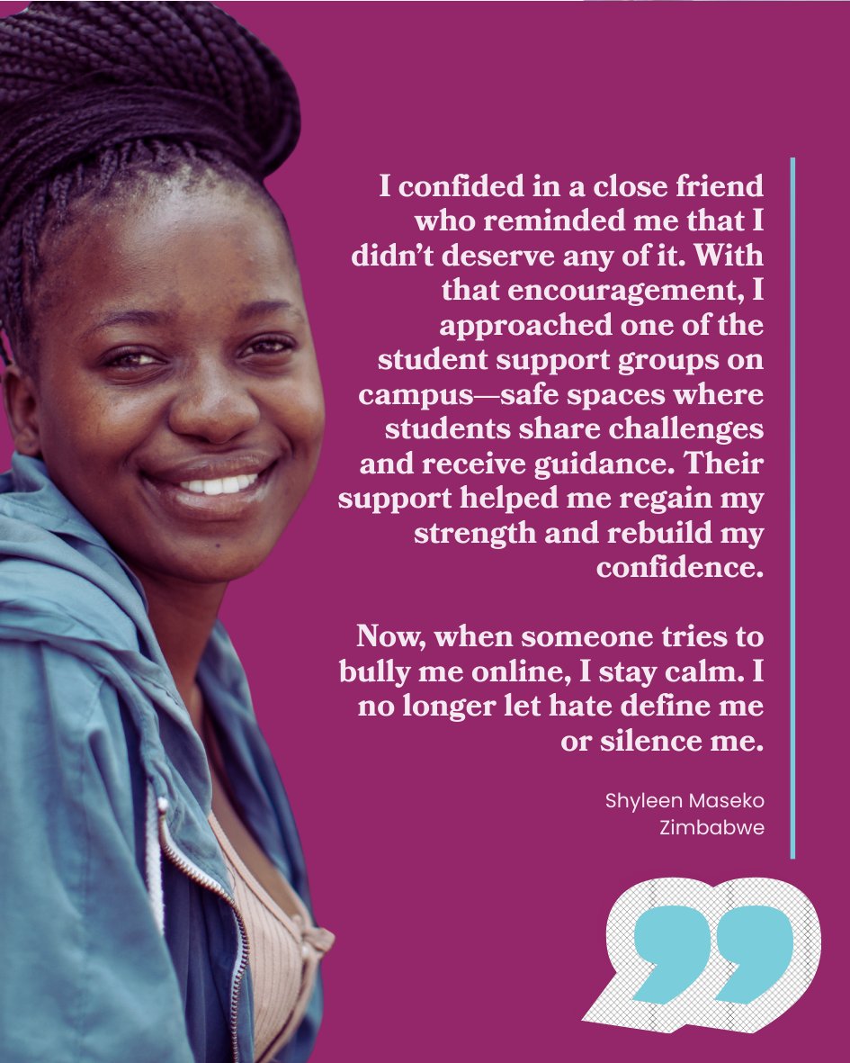 unesco_abuja's tweet photo. Cyberbullying can isolate & silence young people.
With the right support, Shyleen found strength again and reclaimed her voice🎙️💙
As the #16Days conclude, we reaffirm the need for digital spaces where every young person can participate safely.
#O3 #ESACommitment #UNiTE #EndGBV https://t.co/daQYhjcFce