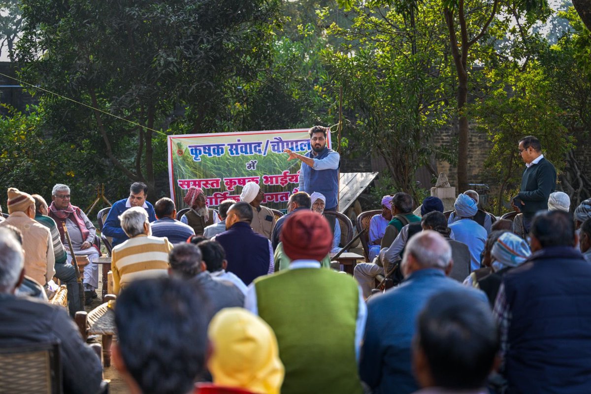 DigvijayHoPE's tweet photo. Constructive dialogue with farmers strengthens the foundation of our agricultural vision.
Today’s interaction brought valuable insights, shared concerns, and a collective commitment to progress.
Yahiyapur, Muzaffarnagar UP.

@myogiadityanath @narendramodi @blsanthosh @shivprakashbjp