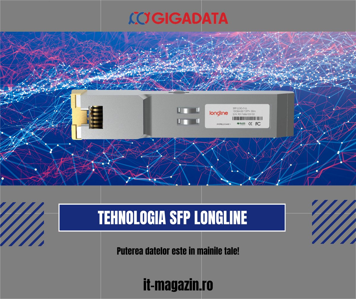 gigadataittech's tweet image. Tehnologia Longline SFP ofera transmisie de date la viteza ridicata, latenta redusa si compatibilitate avansata asigurand eficienta maxima in infrastructurile de retea ale companiilor
Pentru achizitie it-magazin.ro/sfp-transceive…
#Longline #Networking #SFPModules #EnterpriseSolutions