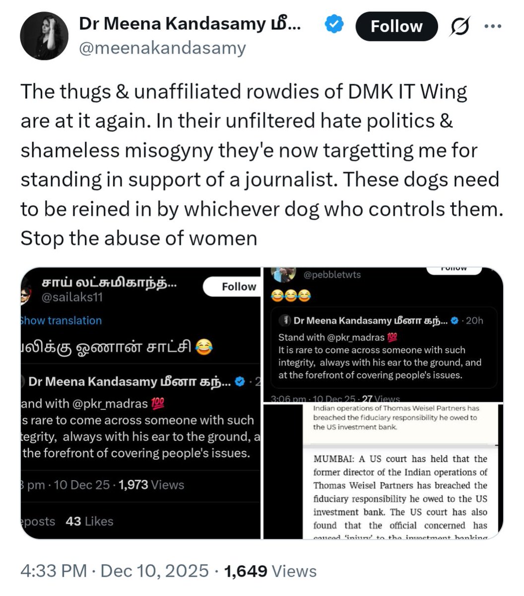 Only anti BJP/Hindu rhetoric holds the DMK++ otherwise a little spark is enough to strip themselves &amp; openly confess everything about their own ilk🥹