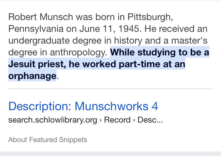 PlandemicMedic's tweet photo. Dark, creepy ‘children’s author’ spends years ‘studying’ to be a Jesuit priest at Fordham. ‘Worked’ at an orphanage. OCD, Bi-Polar…raging alcoholic and cocaine addict. Order of Canada. MAID. #RobertMunsch https://t.co/2RKDGajwiM