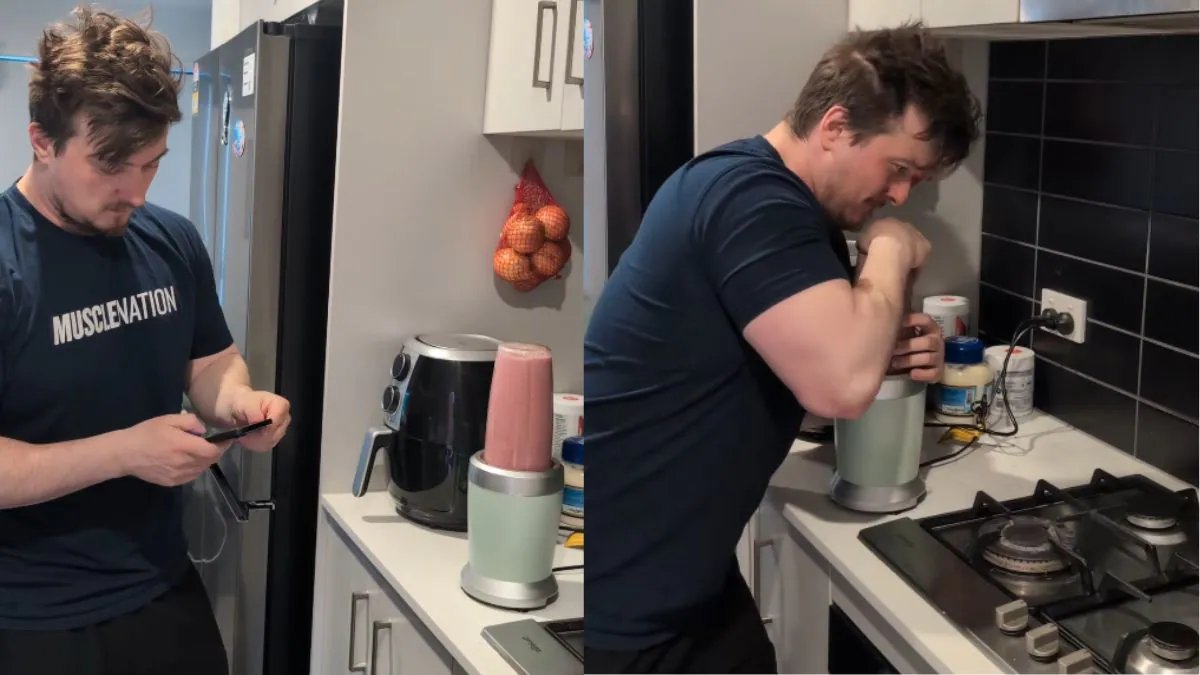 NDTVFood's tweet photo. Watch: Australian Creator Shows How He Uses Blender After Meeting Indian Girlfriend, Internet Loves It
https://t.co/OHV3u4uhpZ
#blender #viral #australianman https://t.co/t4qE30BZHh