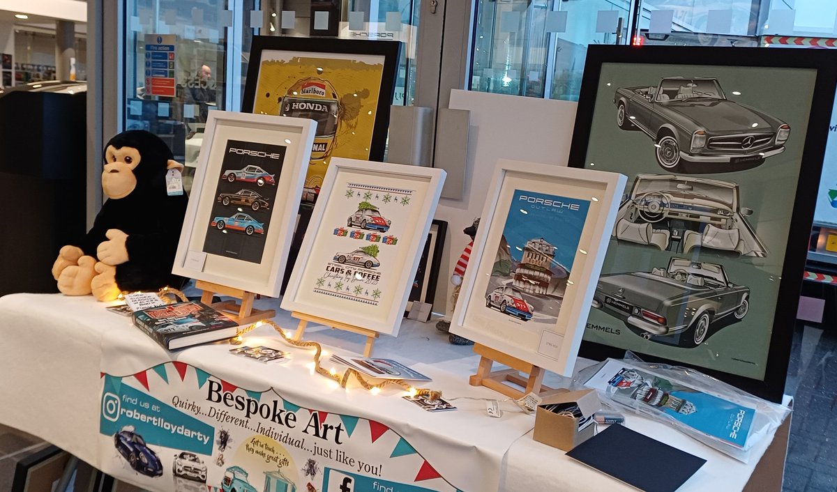 Saturday's Christmas Toy Drive was a resounding success @porsche Sheffield. For Sheffield Childrens Hospital Charity. Lots of toys and cash collected, a fun morning was had by all. My event artwork won, other artworks auctioned off - all £££s to the charity!

#Porsche #children