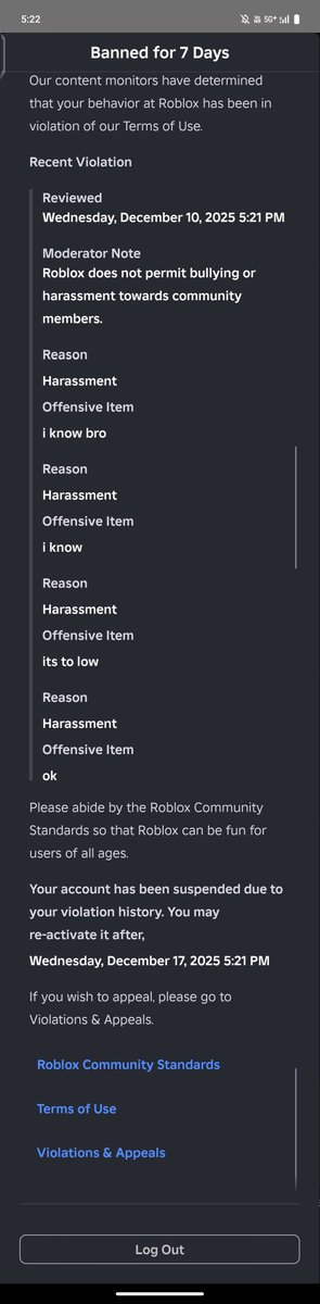 AniketJust58231's tweet image. **Roblox&apos;s moderation is giving false bans and players are losing trust.

Harmless chat shouldn&apos;t be punished.

Fix the moderation Al - the community deserves better.

#Roblox #RobloxSupport #RobloxModeration #FixRoblox**