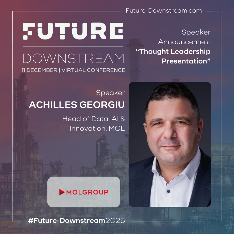 🚀 Tomorrow’s the day! As we count down to the virtual Future Downstream Conference on 11 December, we’re thrilled to spotlight Achilles Georgiu, Head of Data, AI &amp; Innovation at MOL, who will deliver a standout thought leadership presentation.

This is a session designed to