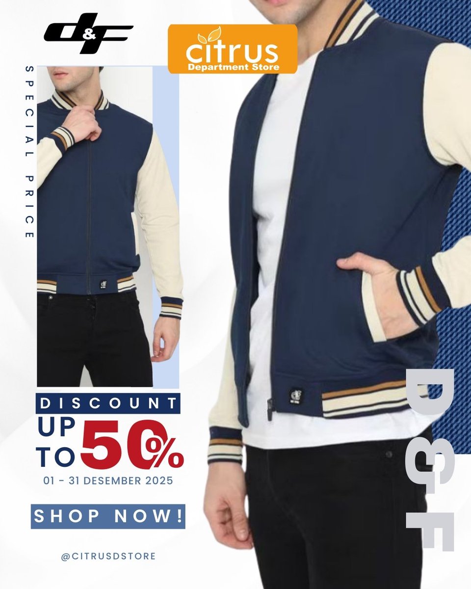 Tampil makin keren bareng koleksi D&amp;F !
Dapatkan DISC upto 50% per. 1–31 Desember 2025 🔥
casual, nyaman, wajib masuk wishlist!
Buruan cek sekarang sebelum kehabisan! 👕🛍️ 

#citrusdeptstore #DFCollection #fashion #StyleWithCitrus #BotaniSquare #DmallDepok #shopping #depok #bogor