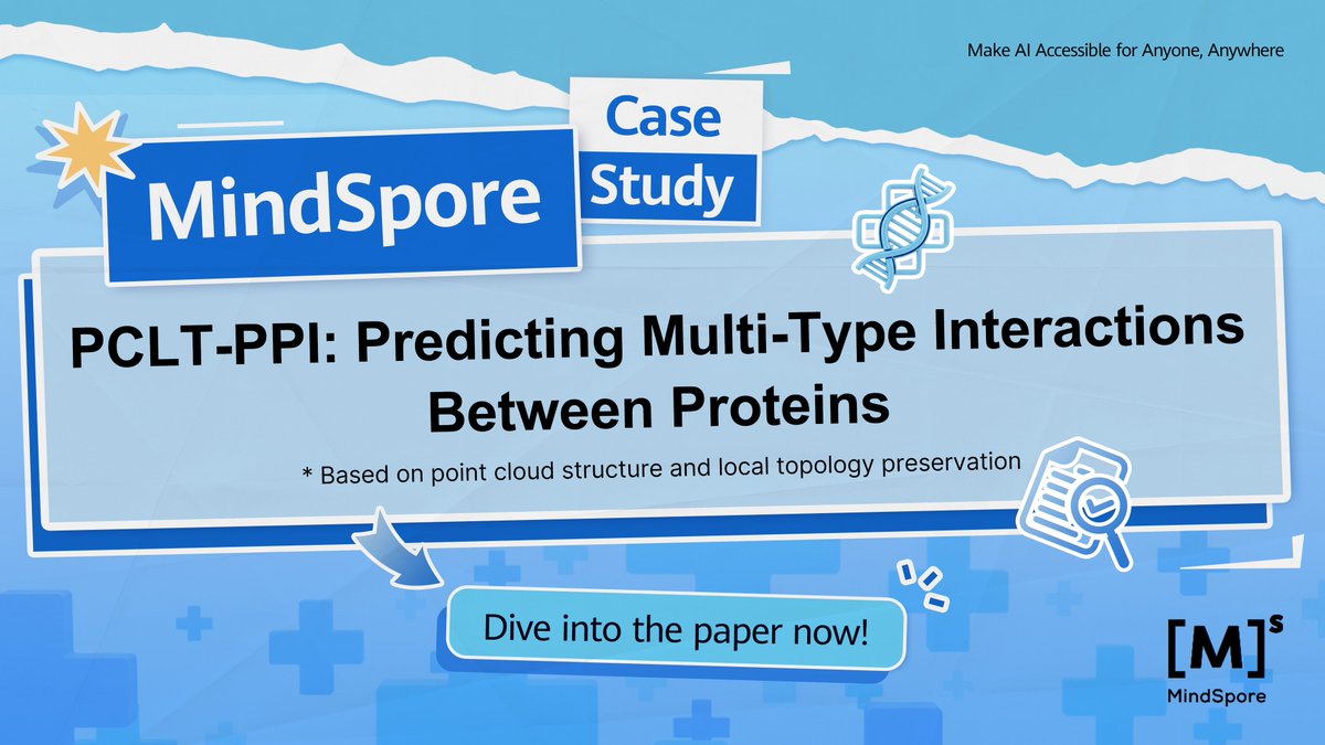 MindSpore is powering breakthroughs in bioinformatics! 🧬 Nankai Uni researchers developed PCLT-PPI, a method for protein-protein interaction prediction. It excels at predicting unseen interactions, showing stronger robustness and generalization.
🔗 ieeexplore.ieee.org/abstract/docum…
