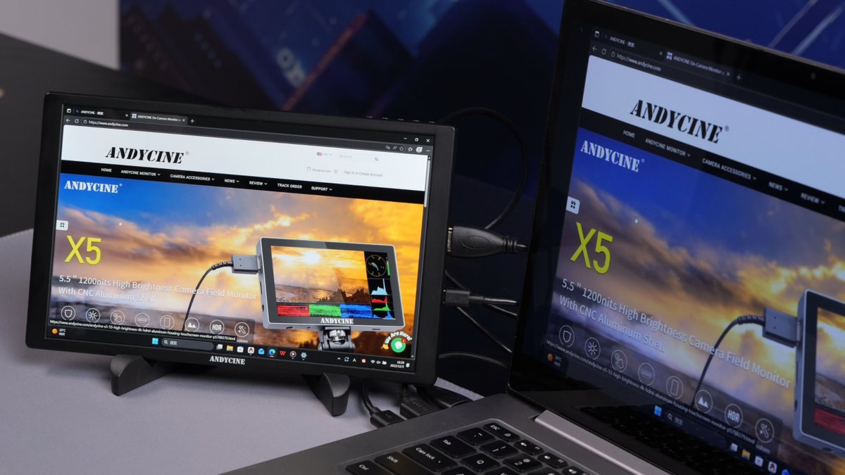 Andycinegear's tweet image. The Andycine N10 is the ultimate lightweight second screen.
10.1” Full HD, only 313g, plug-and-play touch, and wide compatibility — perfect for travel, remote work, and portable setups.

A small monitor that upgrades your whole workflow.

#Andycine #AndycineN10 #portablemonitor