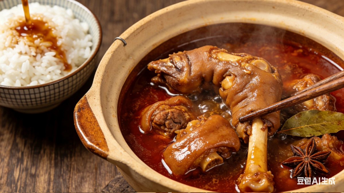 sisi19325523's tweet photo. 🍲 Braised lamb hooves have been simmering in the clay pot all afternoon!羊蹄软糯脱骨,酱汁裹着每一寸皮肉,啃一口满嘴胶原,配碗白米饭拌汤汁,吃得浑身发热#红焖羊蹄 #WinterWarmth
#啃肉快乐
#BraisedLambHoof #MeatFeast https://t.co/paXf3TJHSL