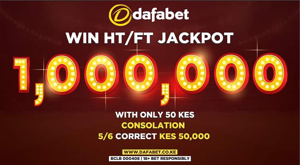 Ukiwa na 50 bob uko na chance ya
kushinda 💰1M ya HT/FT jackpot
Na consolation ya
5/6 - 50,000💵

Game ya kwanza ni

Mes Rafsanjan FC vs Foolad Khuzestan 
Half Time / Full Time - Regular Time
10/12/2025
04:45 pm

18+ BET RESPONSIBLY | Be Gamble Aware | Gambling can be addictive