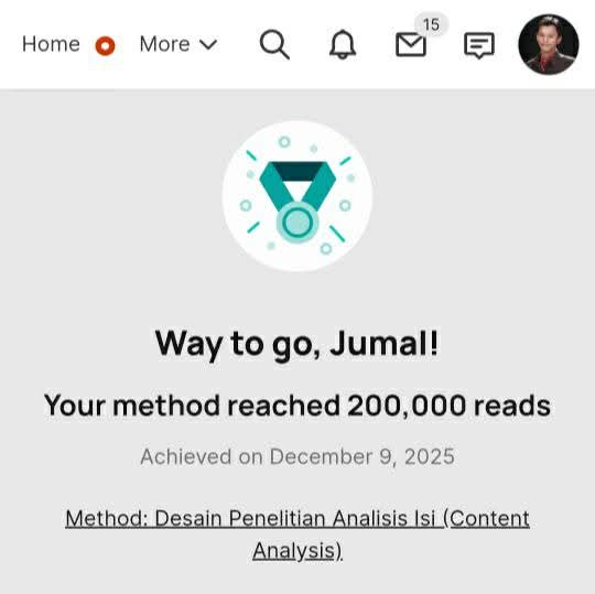 JumalAhmad's tweet photo. Alhamdulillah.
Desain Penelitian Analisis Isi (Content Analysis)
https://t.co/HZCaS3tFge
#analisisisi
#contentanalysis
#researchgate https://t.co/Mft0eNPF4J