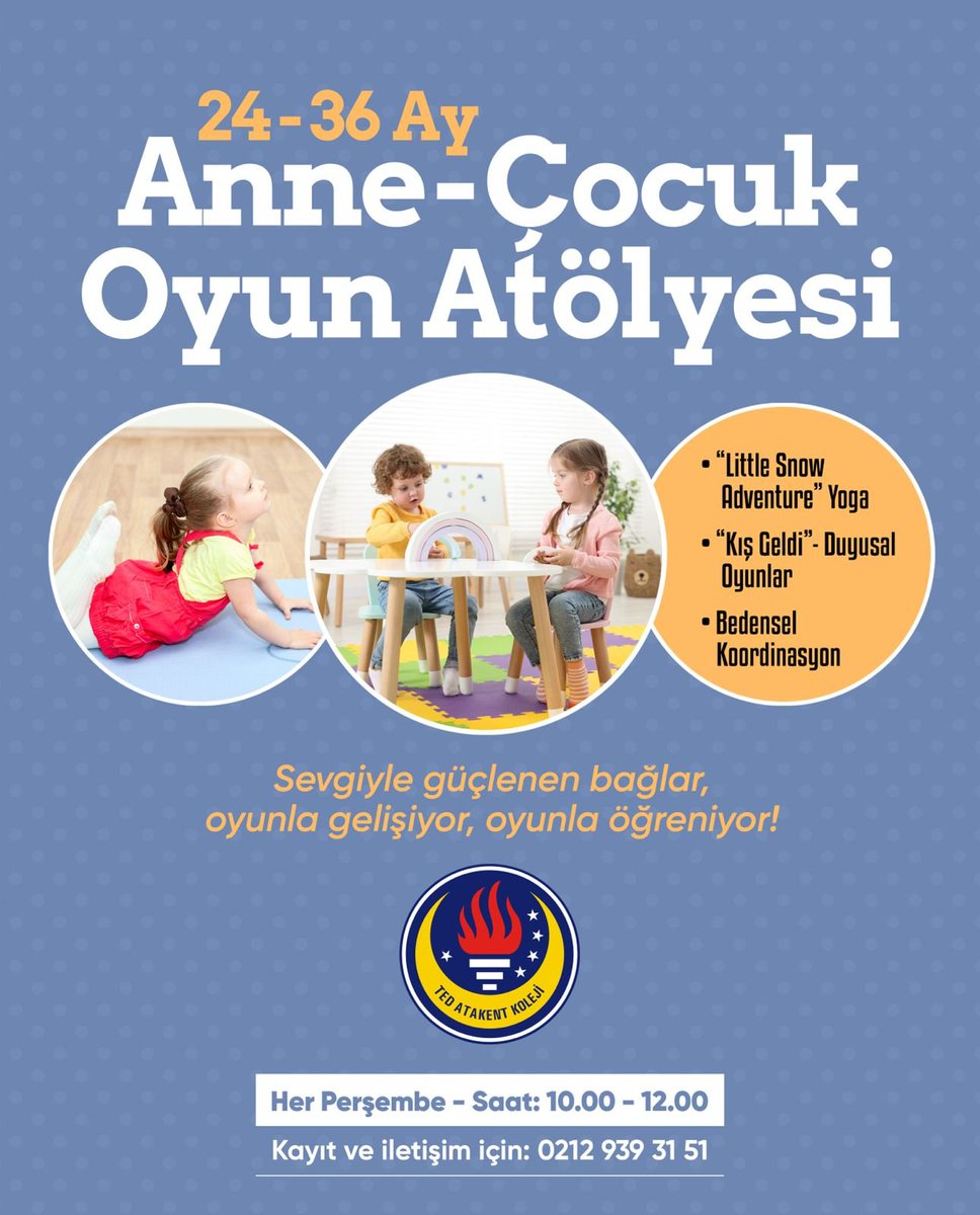 Anne çocuk oyun atölyesinde bu hafta.