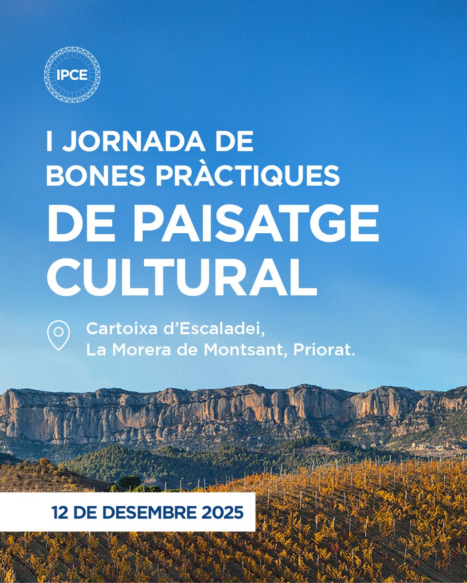 CCPriorat's tweet image. 🙋‍♂️Això és aquest divendres. 

El Priorat acull la 1a Jornada de bones pràctiques de Paisatge Cultural 🌿

📍Cartoixa d'Escaladei
📅 Divendres, 12 de desembre 
🕣8:30h 

Ja us hi heu inscrit?

ipce.cultura.gob.es/ipce/en/evento…