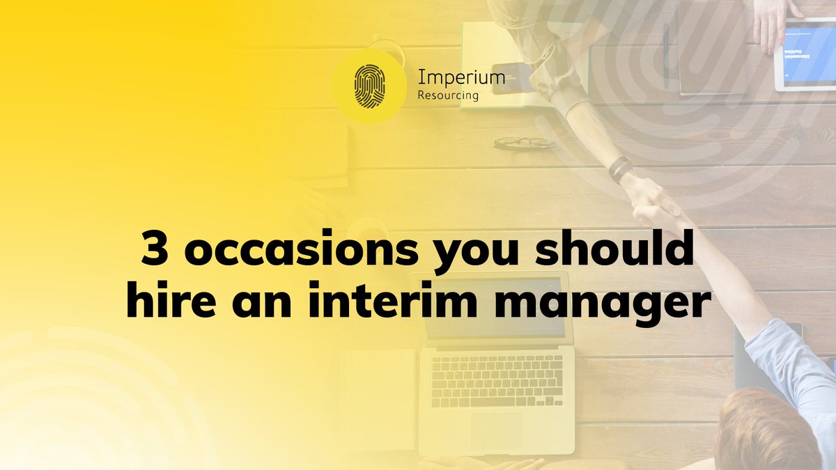 Read our blog post for 3 occasions you should consider hiring an #interimmanager 👉 loom.ly/tBHqSUg

We help organisations with their #executivestaffing requirements and understand that change can only happen with the right specialist support.

Call us on 0203 929 4000