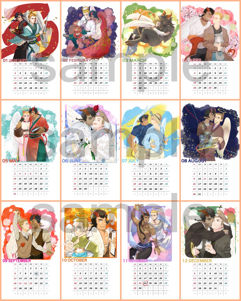 参加者全員プレゼントのカレンダーと、抽選用のプリントクッキーの見本