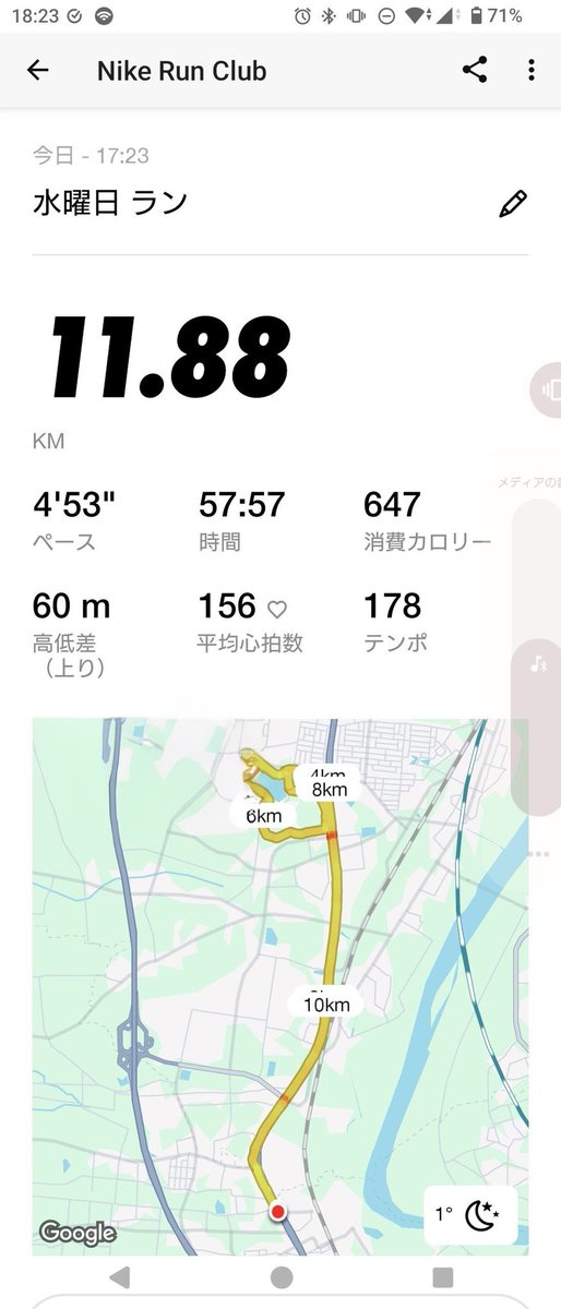 2日空けてしまったけど夕方ランニング！ 今日から運動公園まで走って