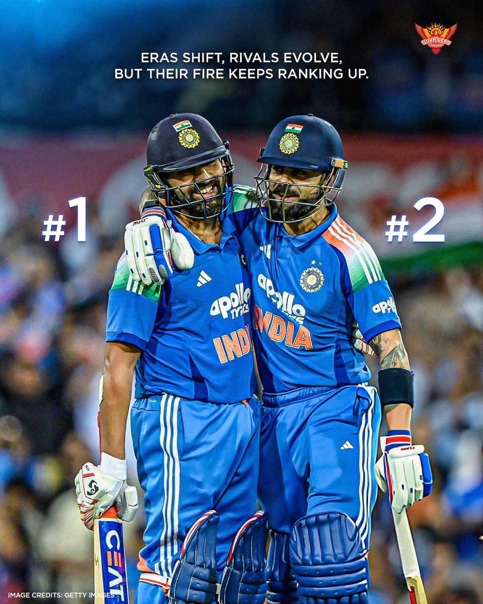 This brotherhood 𝗧𝗢𝗣𝗦 everything 🫶🫂

Our Ro-Ko owning the top two spots in the ICC Men's ODI rankings like pros 🔥

[Rohit Sharma | Virat Kohli | Play With Fire]