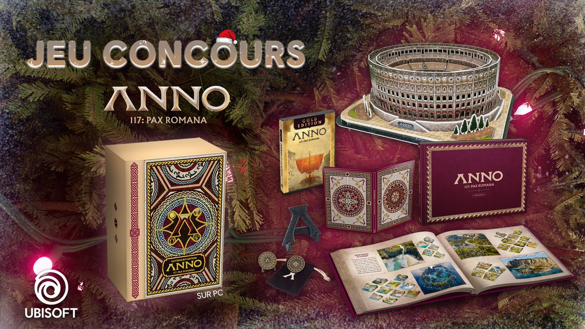 UbisoftFR's tweet image. 𝗨𝗕𝗜 𝗞𝗗𝗢 5️⃣ 🎅

Un concours digne de Rome ! 🌿
Aujourd'hui, tentez de gagner une Governor's Edition d'Anno 117: Pax Romana sur PS5 ou PC ! 🏛️ 
❤️ Liker le post
🔄 RT le post
✅ S'abonner à @Ubisoftfr