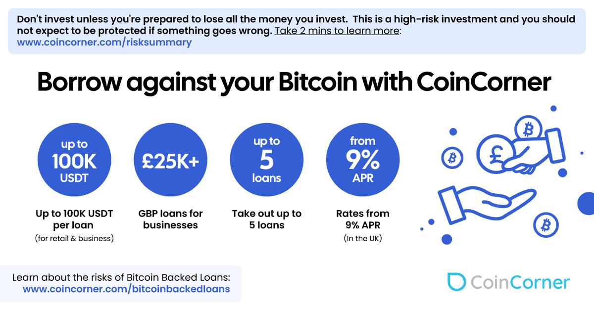 CoinCorner's tweet image. 🇬🇧 Bitcoin-backed loans are now available!

Approved by Gateway 21 on 09/12/2025