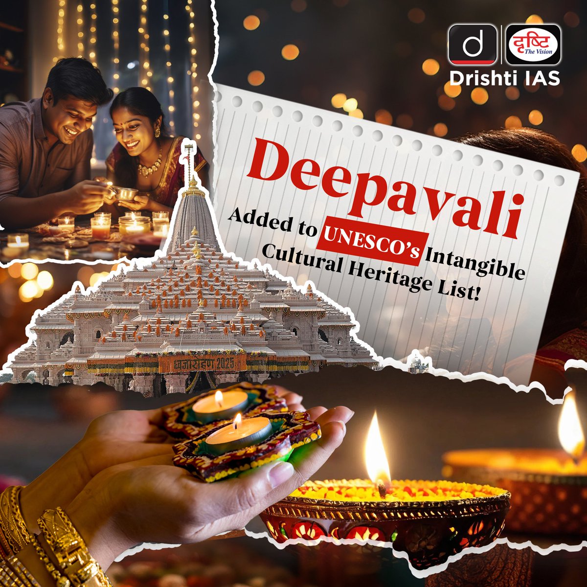 drishtiiaseng's tweet image. A proud cultural milestone for India!
Diwali has been officially inscribed in UNESCO’s Intangible Cultural Heritage List.
.
#Diwali #UNESCO #CulturalHeritage #IndianCulture #IntangibleHeritage #UNESCODiwali #ProudMoment #IndiaShines #HeritageOfIndia #FestivalsOfIndia #DrishtiIAS