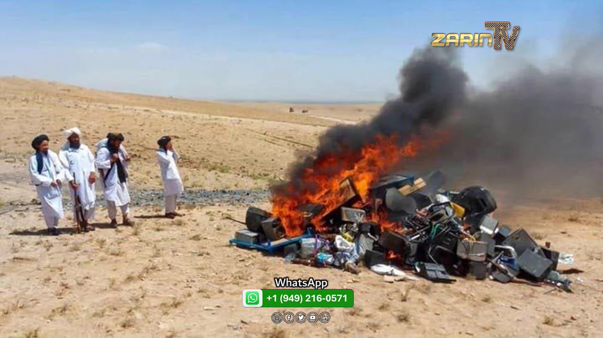 طالبان در ننگرهار بیش از ۶۵۰ ابزار موسیقی را نابود کردند