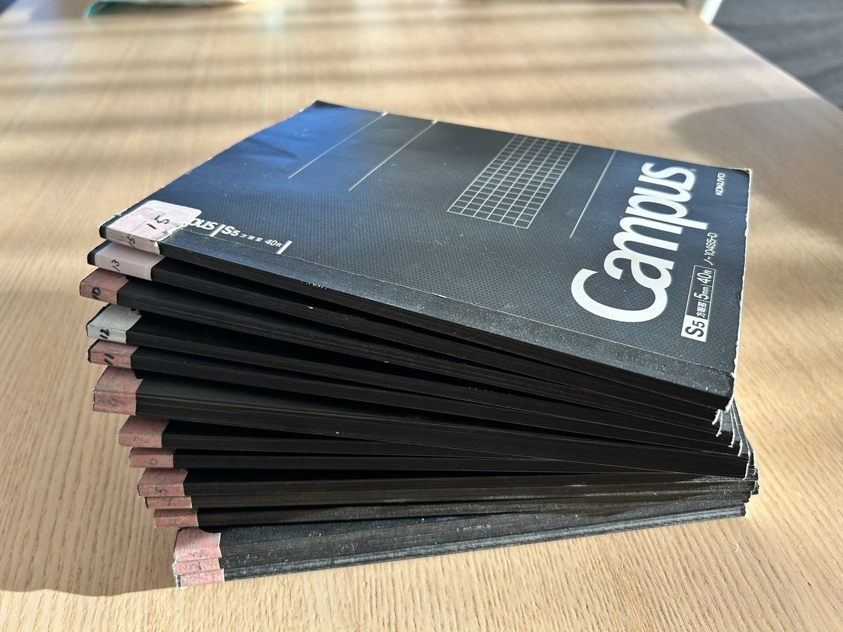 7年前から書き始めた
バレットジャーナル✍

仕事・育児・家事
あらゆる方面でごちゃついてたことを整えてきた記録が集約されている🥹