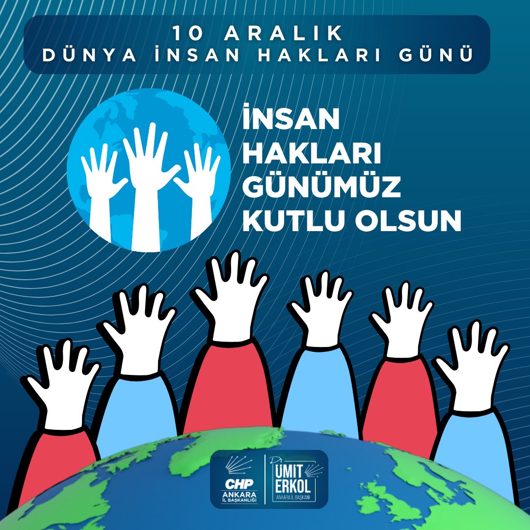 İnsan onurunu, eşitliği ve adaleti savunmak;
her koşulda hak mücadelesinin yanında durmak bizim sorumluluğumuzdur.

Cumhuriyetimizin değerleriyle,
insan haklarını koruyan, güçlendiren ve büyüten bir Türkiye’yi hep birlikte kuracağız.

#İnsanHaklarıGünü kutlu olsun.
