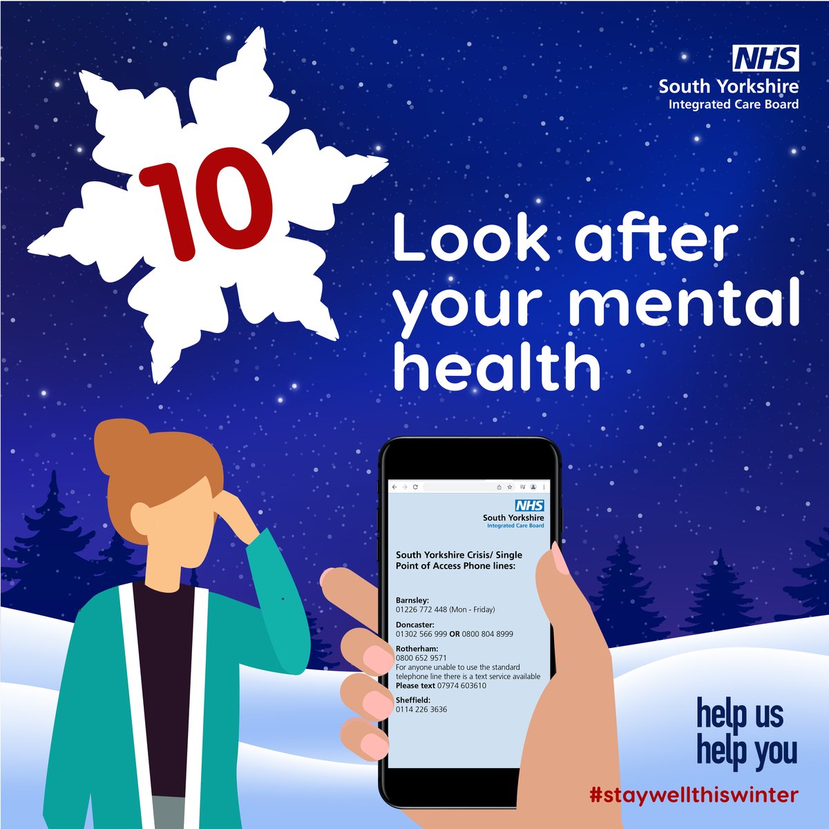 Christmas can be a stressful for many and can affect your #MentalHealth. Support is available to anyone who needs it. If you're in crisis and need to talk, there are many helplines which can offer support. 
#StayWellThisWinter #Adventcalendar